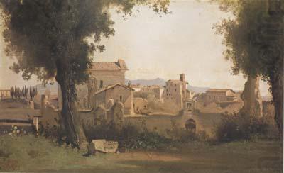 Vue des Jardins Farnese a Rome (mk11), Jean Baptiste Camille  Corot